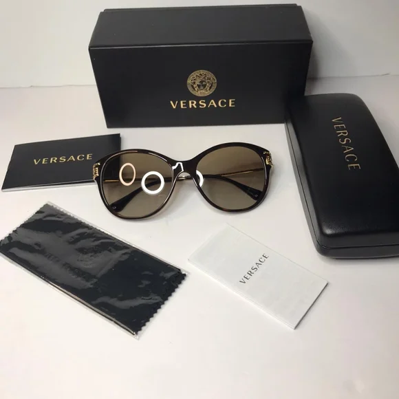 Authentic New VERSACE sunglasses VE4316-B 5148/13 Versace Cat Eye Havana Gold Crystals VE4316-B 5148/13 57-17  main image 2